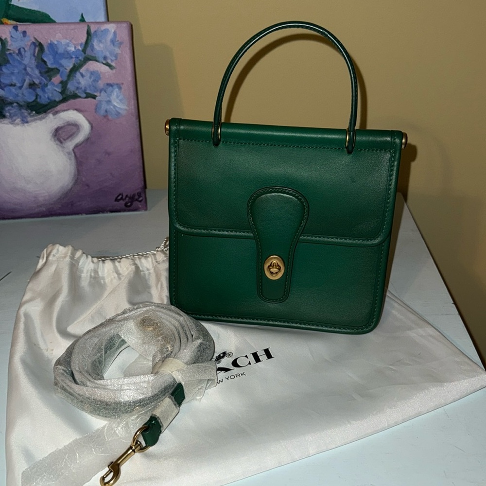 Coach Willis 18 Top Handle - Hunter/Brass